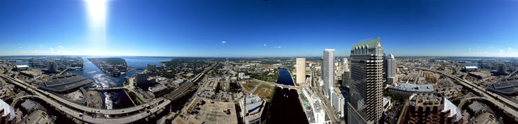 Trump Tower Tampa panoramic view, Floors 41-44