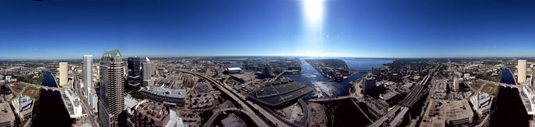 Trump Tower Tampa panoramic view, Floors 45-52